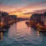 Venice Canal Sunset View