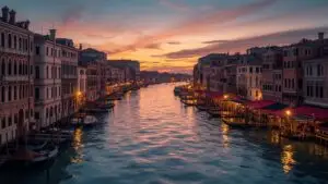 Venice Canal Sunset View