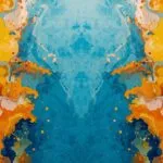 Vibrant Ink Bleeding Paper Abstract Art