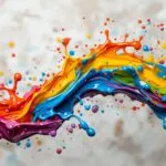 Vibrant Liquid Paint Splash Dynamic Motion