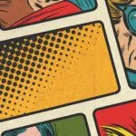 Vintage Comic Book Halftone Dots Texture Close Up
