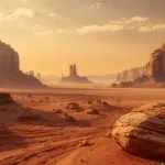 Wadi Rum Desert Mars Landscape Red Rocks Barren