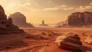 Wadi Rum Desert Mars Landscape Red Rocks Barren