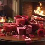 Warm Glow of Valentine Gifts: A Cozy Romantic Setup
