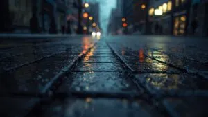 Wet Pavement After the Storm