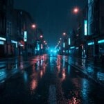 Wet Street Reflections After Rain