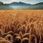 Wide Golden Wheat Field in Summer Sun