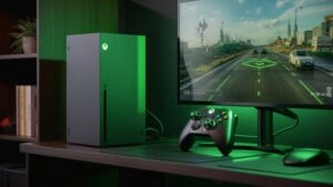 Xbox Series X Setup With Green Lights