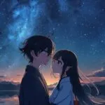 Your Name Taki and Mitsuha Starry Sky