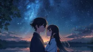 Your Name Taki and Mitsuha Starry Sky