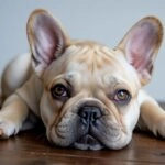 Zen French Bulldog Nap Simple Background