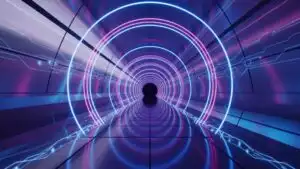 Abstract Light Tunnel Sci-fi Corridor