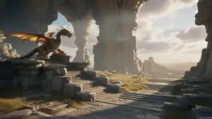 Ancient Wyrm Perched on Forgotten Relics
