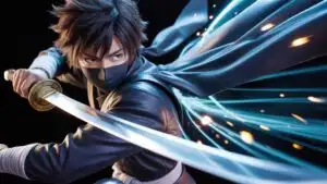 Anime Boy With Mask And Blade