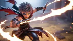 Anime Boy With Twin Blades