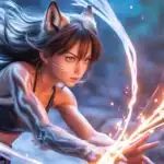 Anime Girl Transforming Into Wolf Spirit