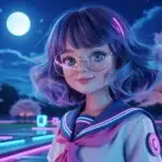 Anime Girl With Glasses Cute Look