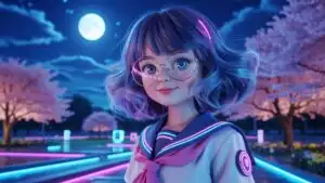 Anime Girl With Glasses Cute Look