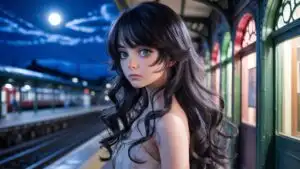Anime Girl With Long Black Hair