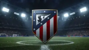 Atletico Madrid Red and White Stripes 3D