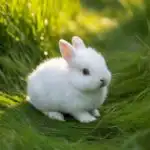 Baby Rabbit In Grass