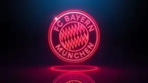 Bayern Munich Neon Glowing Circle Crest