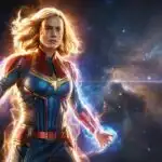 Captain Marvel Igniting Binary Cosmic Energy