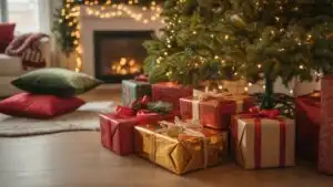 Christmas Gifts Under Soft Tree Lights