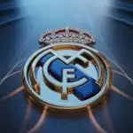 Chrome & Gold Real Madrid Shield 8K Render