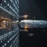 Cinematic Spaceship Docking Station Lights