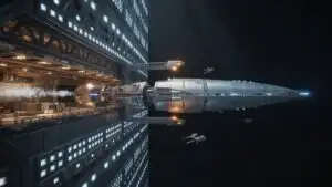 Cinematic Spaceship Docking Station Lights