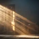 Closed Door With Light Coming Through