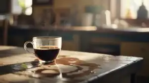 Coffee Cup Left Half Full