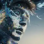 Colorful Mosaic Tiles Forming Shimmer Pattern