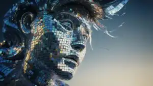 Colorful Mosaic Tiles Forming Shimmer Pattern