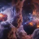 Cosmic Dust Clouds With Bright Star Formations