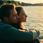 Couple Enjoying Quiet Moment on Wooden Dock