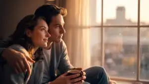 Couple Sitting by a Window With Soft Morning Light