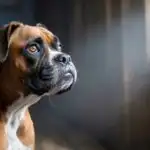 Cute Boxer Dog Head Tilt Curiosity