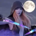 Dark Elf Assassin With Glowing Daggers