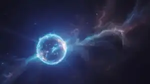 Deep Space With Isolated Bright Blue Star