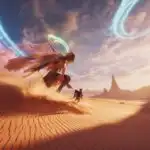 Desert Spirit Rising From Sandstorm