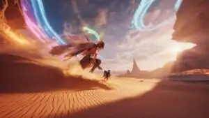 Desert Spirit Rising From Sandstorm