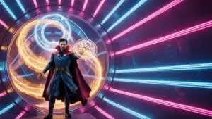 Doctor Strange Summoning Cosmic Fractals