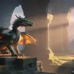 Dragon Sitting on Ancient Ruins