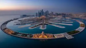 Dubai Palm Jumeirah Aerial Look