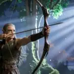 Elven Archer Aiming Under Moonlight