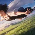 Ethereal Spirit Floating Above Green Grass