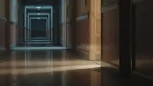 Faint Light Inside Empty Hallway