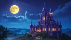 Fairy Tale Castle Night Scene